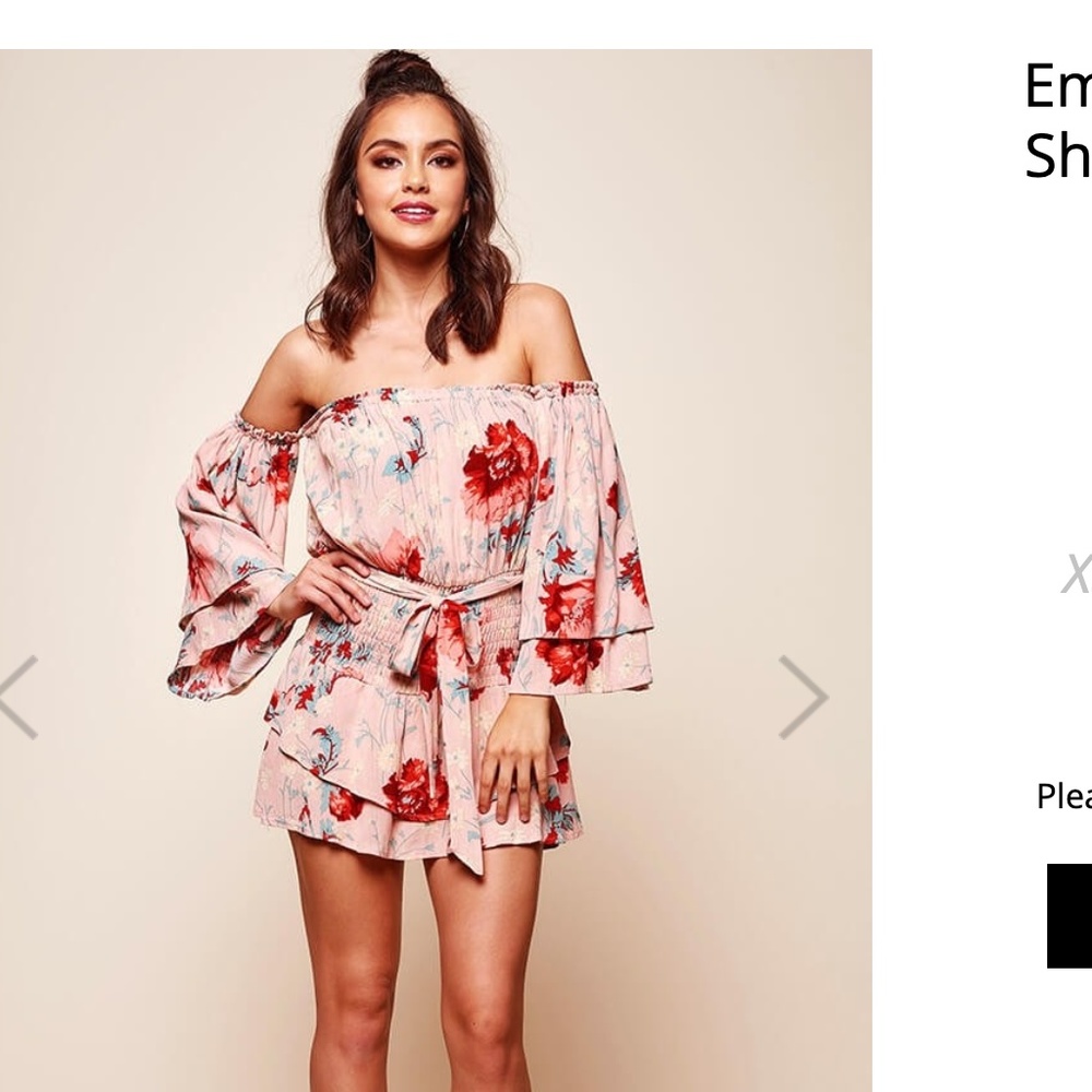 Emory Off Shoulder Shirred Waist Dress BLACK
